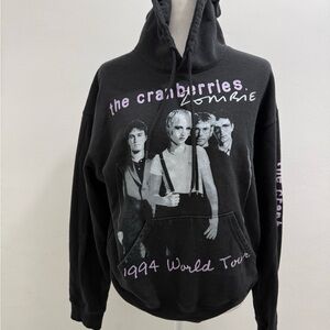 The Cranberries 1994 World Tour Black Graphic Hoodie Vintage Size M EUC